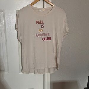 C&C California Women'Cream Fall Graphic Top size large